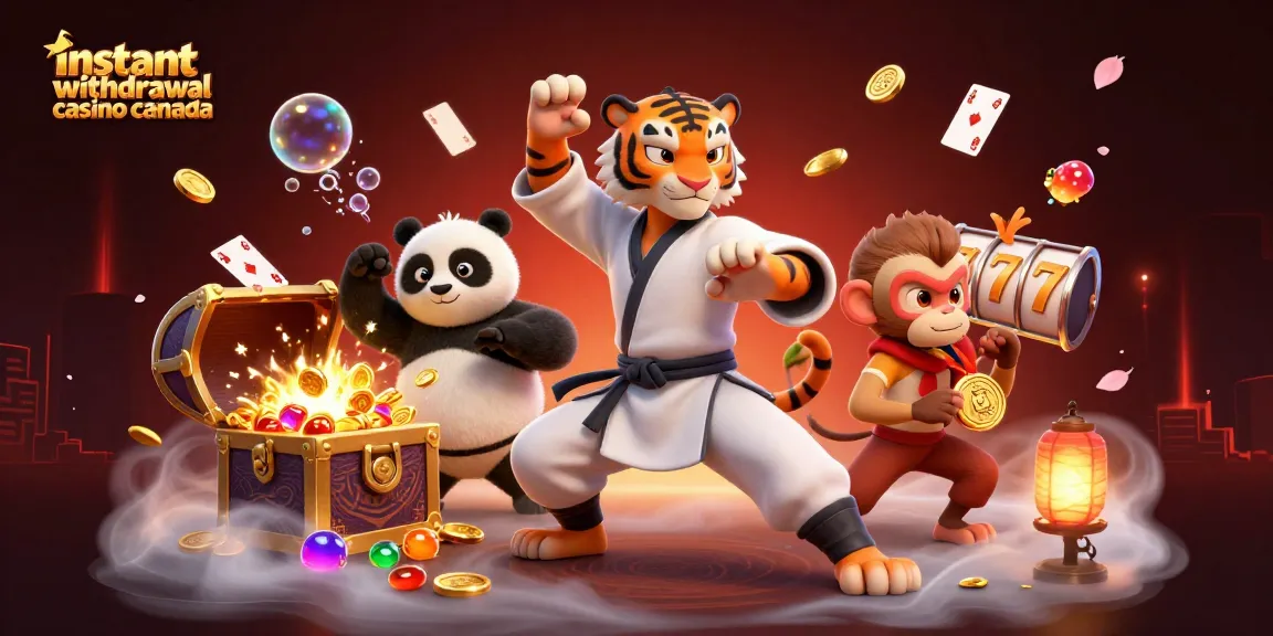 Experience fast cashouts at instant withdrawal casino Canada with our 3D action-packed illustration.